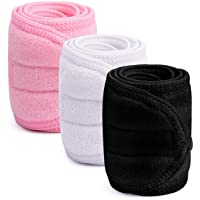 3 Piezas Diadema de Maquillaje-XCOZU Ajustable Diadema Para Maquillaje con Cinta Mágica-Cinta Pelo Maquillaje Para…